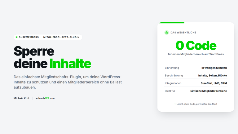 SureMembers Mitgliedschafts-Plugin WordPress - schoolsWP