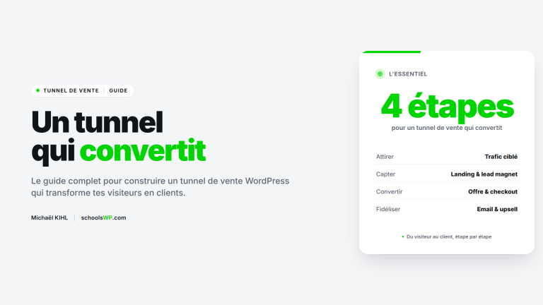 Tunnel de vente WordPress guide - schoolsWP