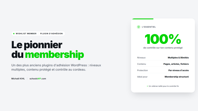 WishList Member plugin d adhesion WordPress - schoolsWP