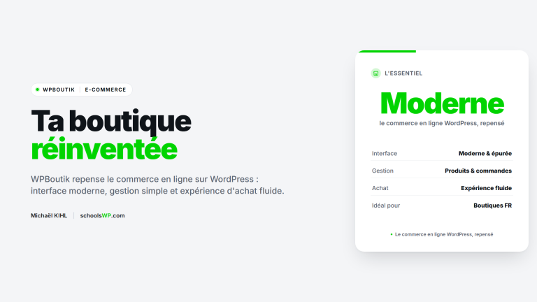 WPBoutik commerce en ligne WordPress - schoolsWP