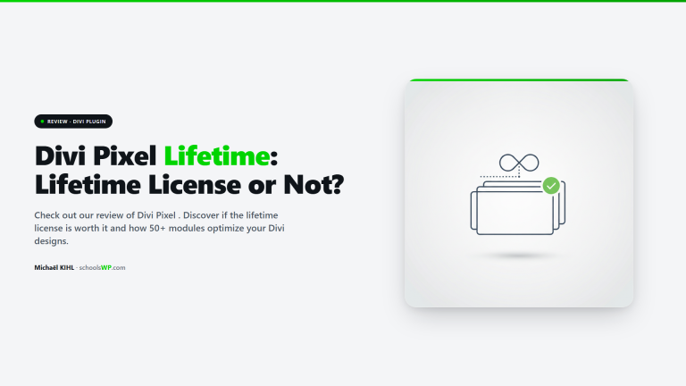 Divi Pixel lifetime license review - guide to optimizing Divi WordPress websites tested on schoolsWP overall